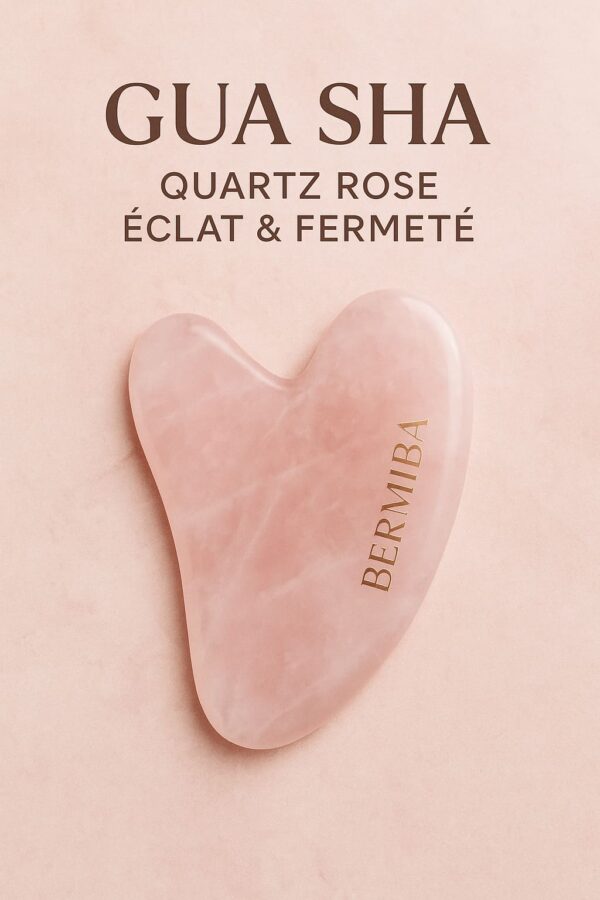 💗 Gua Sha Quartz Rose – Sculpte, Draine et Illumine – Image 2