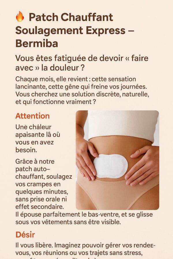 🔥 Patch Chauffant Règles – Soulagement Naturel et Immédiat – Image 2